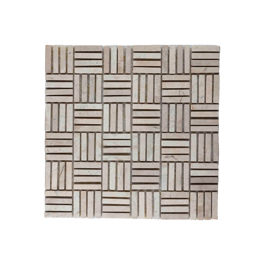 Mozaïek tegel blokverband 1 x 4.8 crème 30x30