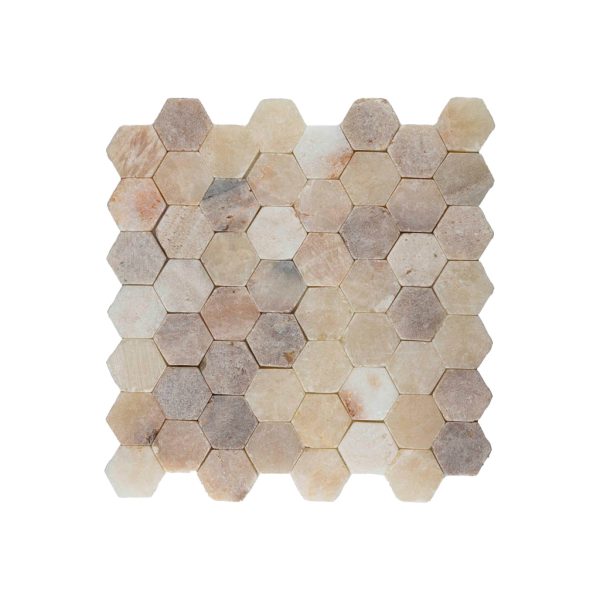 Mozaïek tegel Hexagon small onyx/sunset