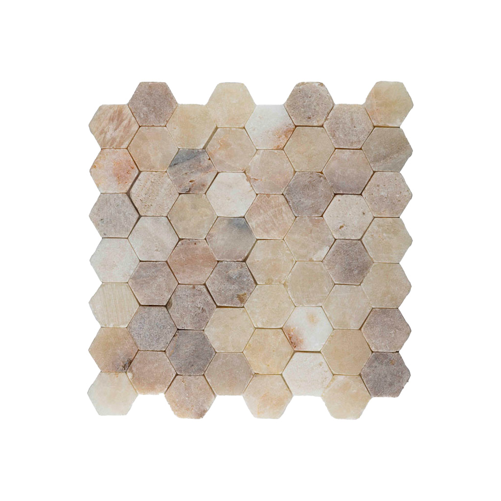 Mozaïek tegel Hexagon small onyx/sunset