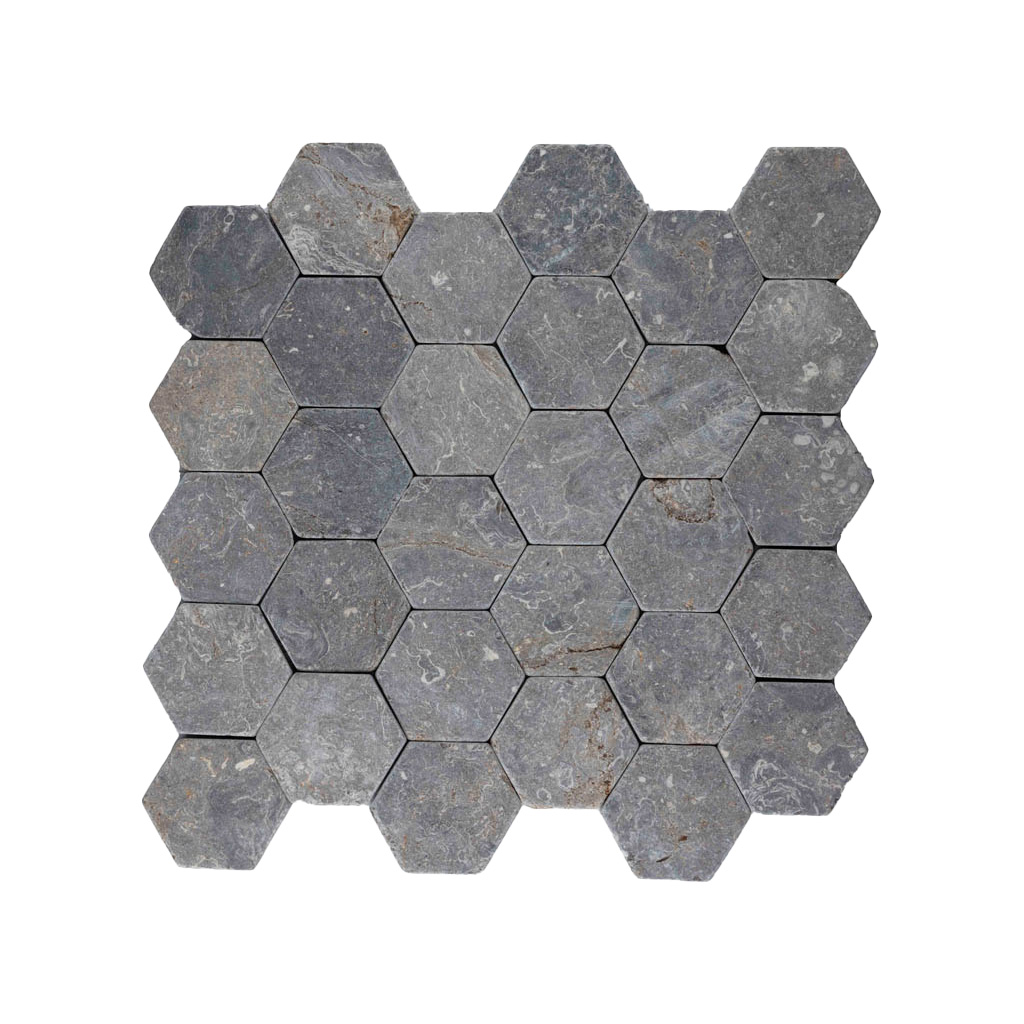 Mozaïek tegel Hexagon blauw 30x30