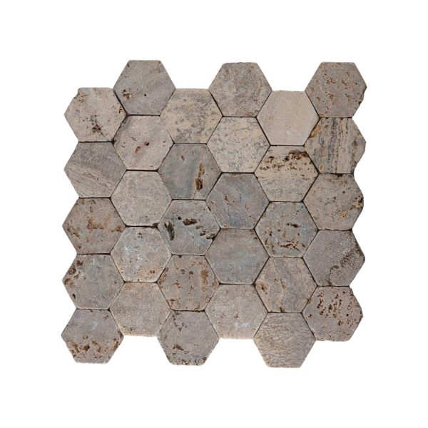 Mozaïek tegel Hexagon sunset bruin 30x30