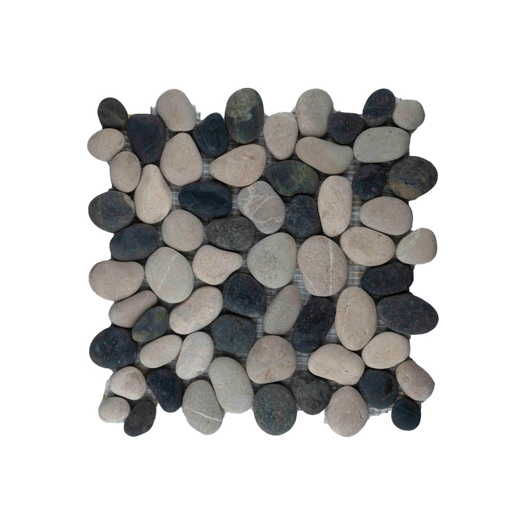 Kiezel tegel Regular mix zwart & bruin 30x30
