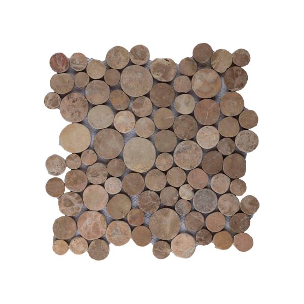 Mozaïek tegel rond licht bruin 30x30